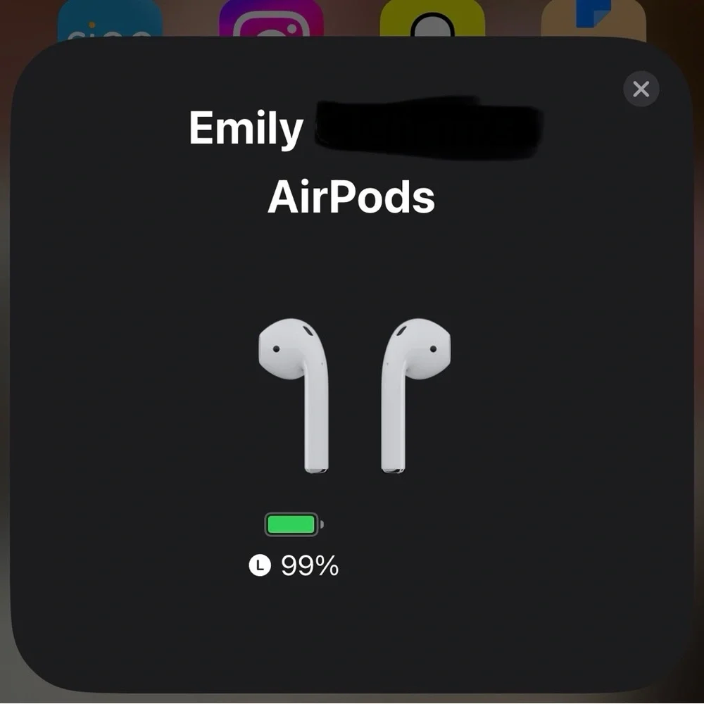 AirPods with Red and Yellow Case - Picture 6 of 7